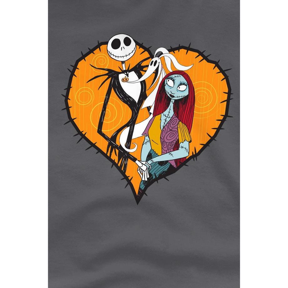 The Nightmare Before Christmas  Maglietta Jack Sally Cuore 