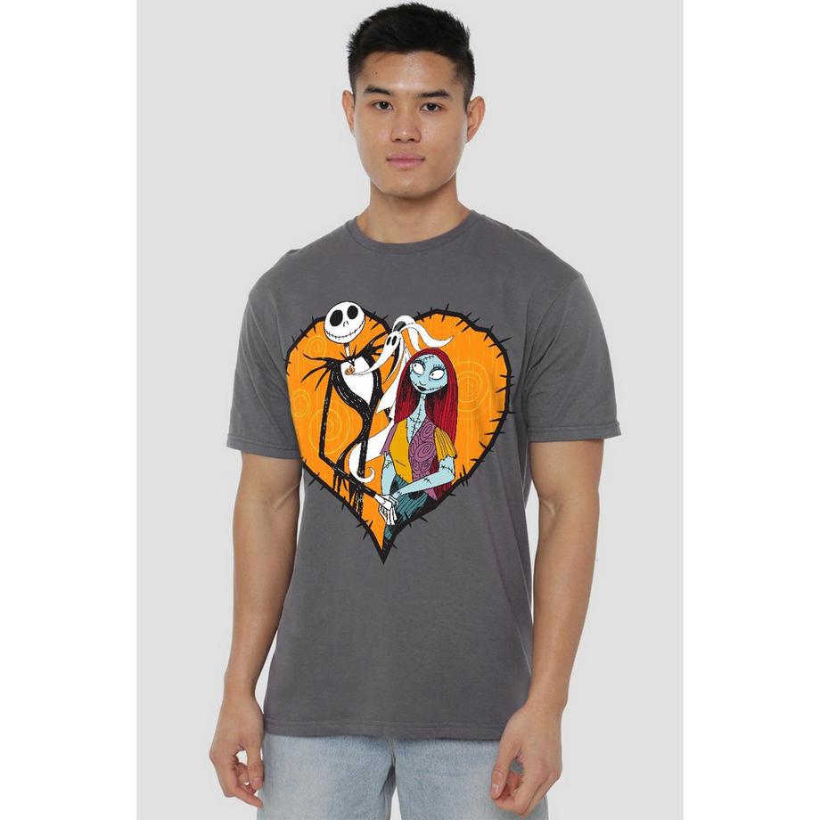 The Nightmare Before Christmas  Maglietta Jack Sally Cuore 