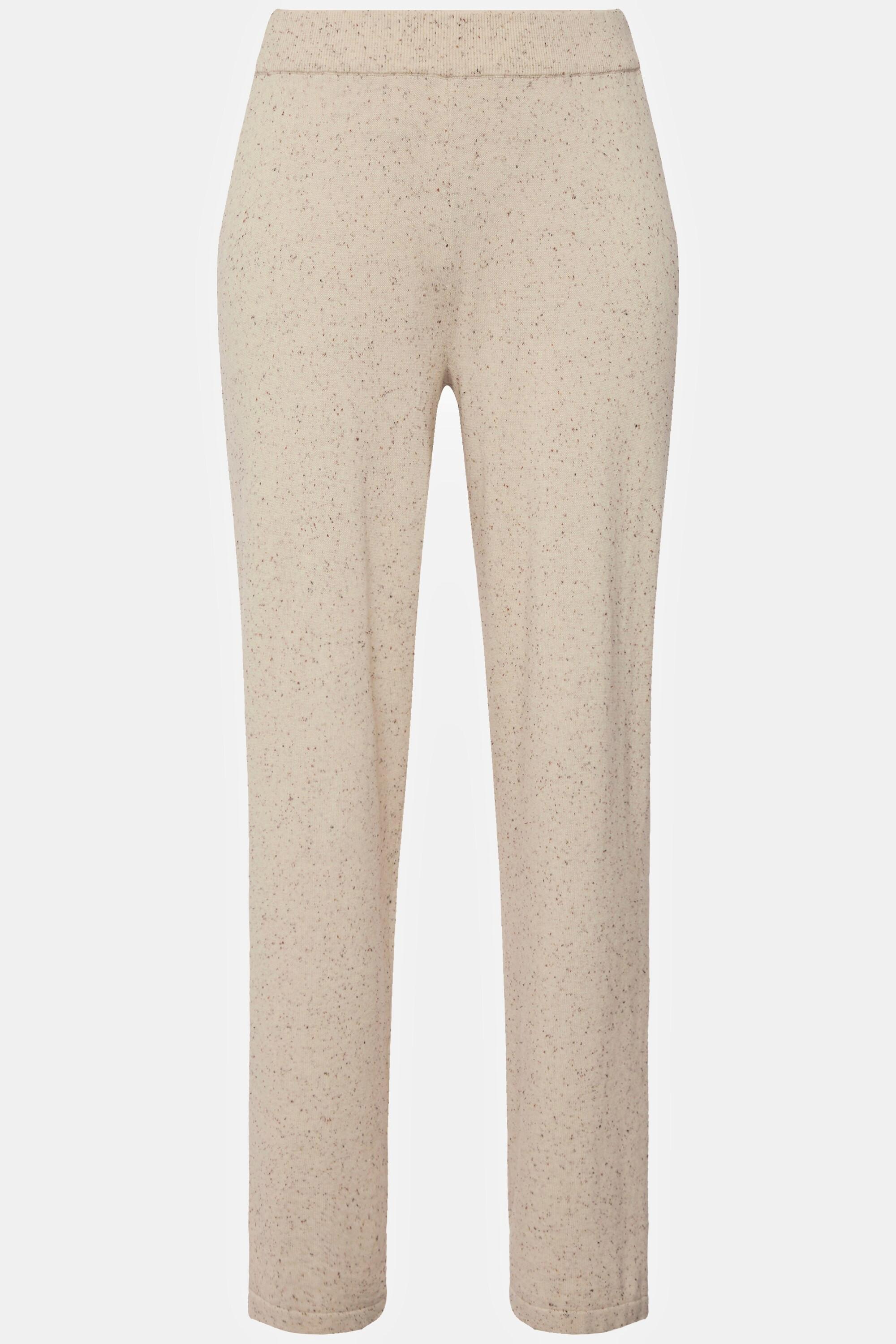 Ulla Popken Rose Strickhose weites Bein Elastikbund  