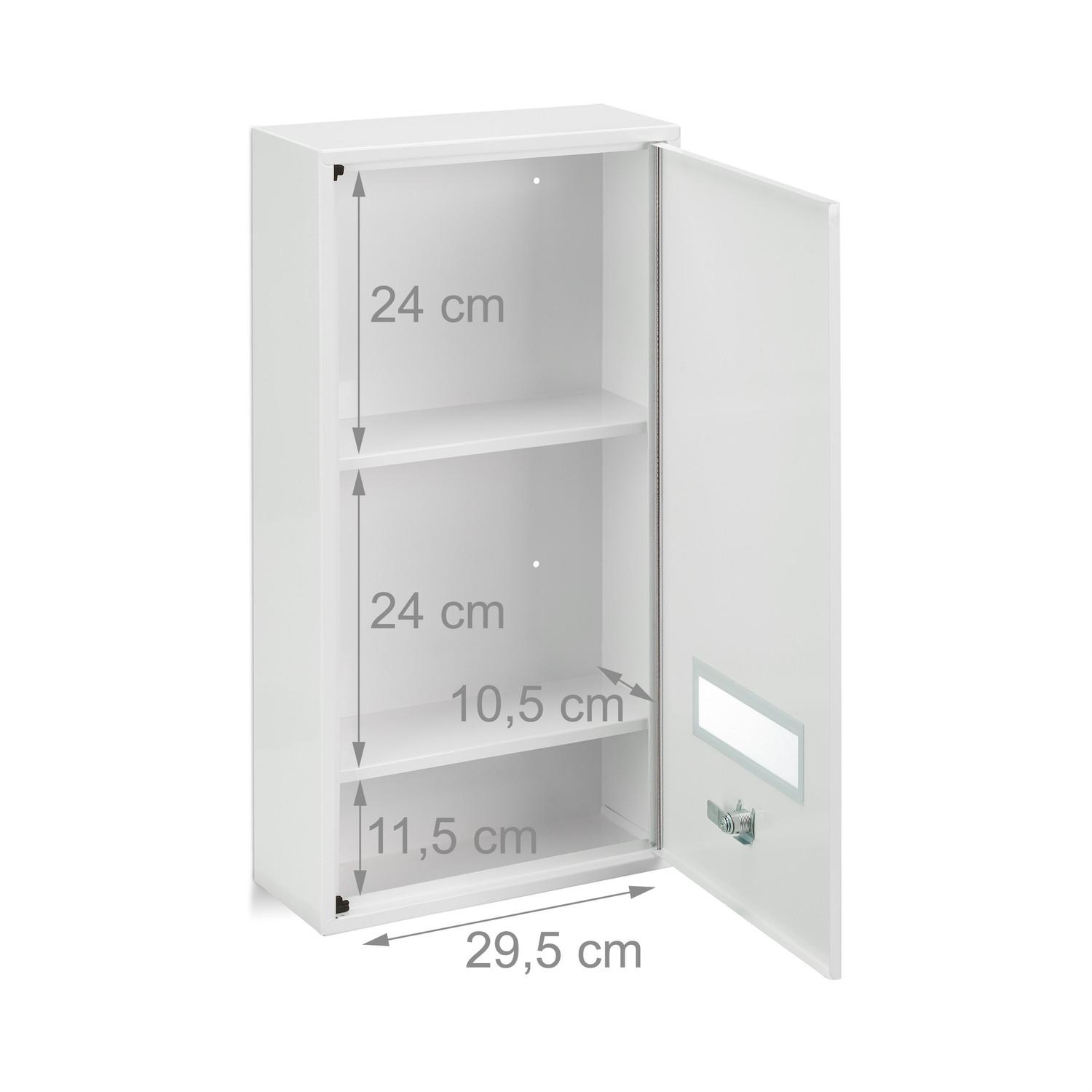 Northix Armadietto per medicinali chiudibile a chiave  