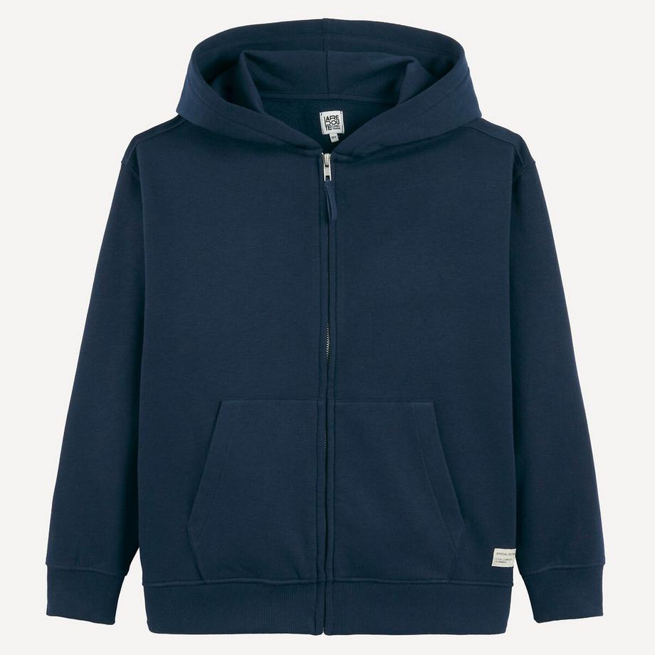 Sweatshirt mit Reissverschluss und Kapuze aus Fleece