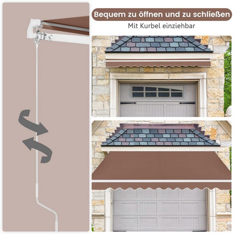 Northix Tenda da sole retrattile con manovella  