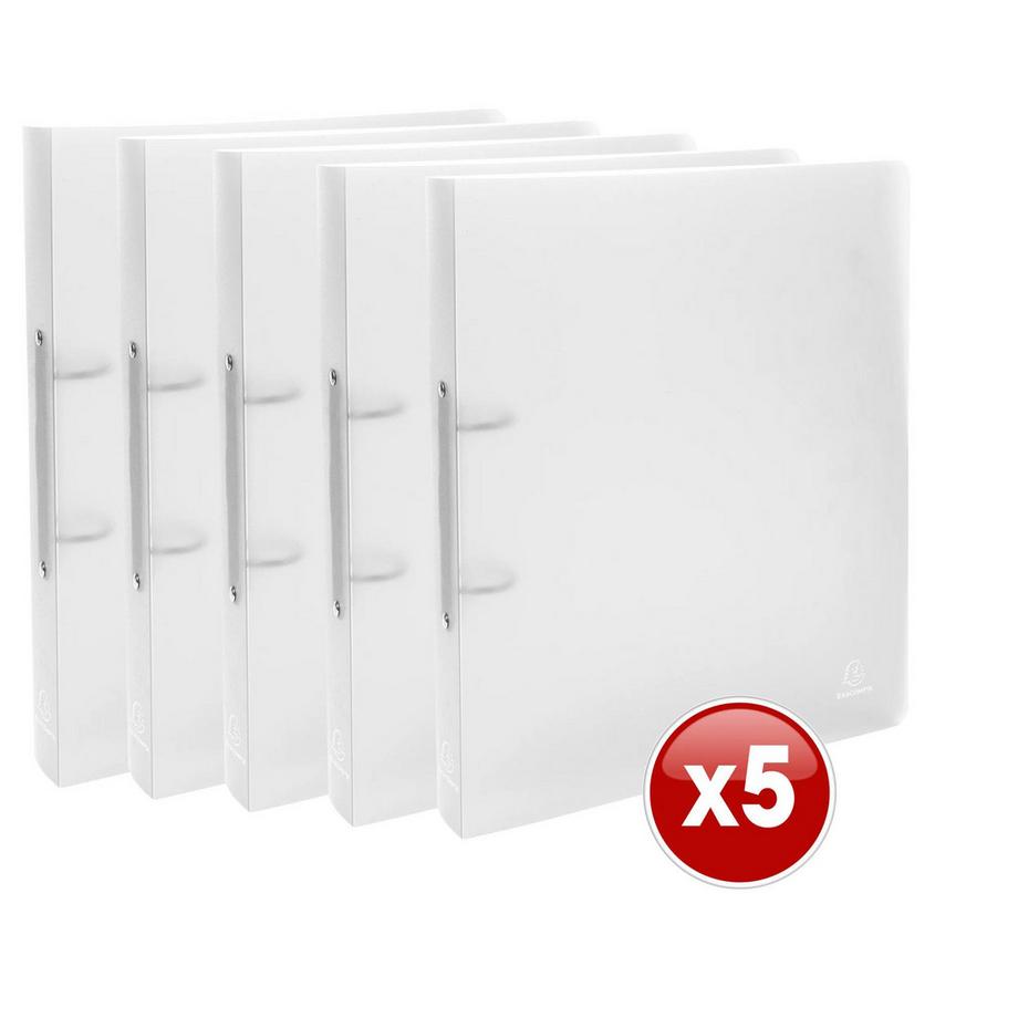 Exacompta Ringbuch aus PP 700µ mit 2 Ringen 30mm, Rücken 40mm, Chromaline, für Format DIN A4 - x 15  