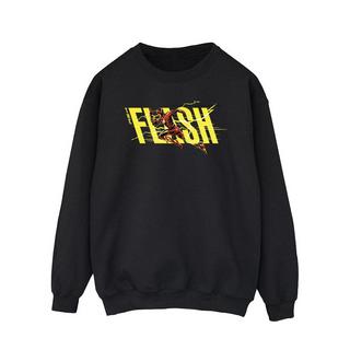DC COMICS Flash Logo Print Sweatshirt  
