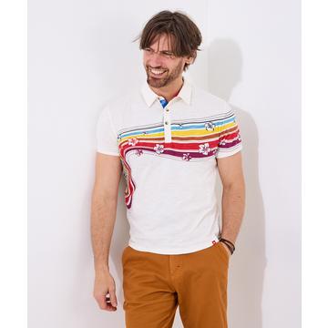 Retro-Poloshirt mit Kontrastnähten