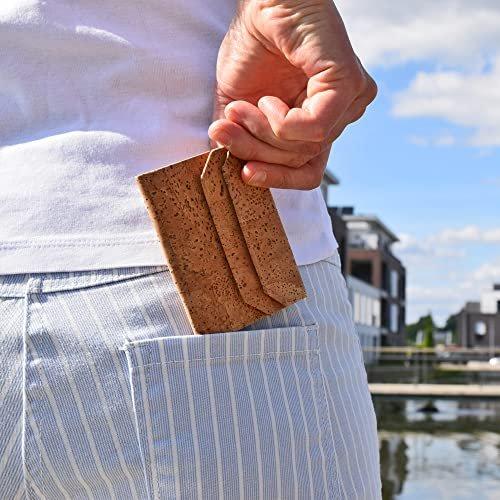 Only-bags.store Portafoglio leggero in sughero con protezione RFID  