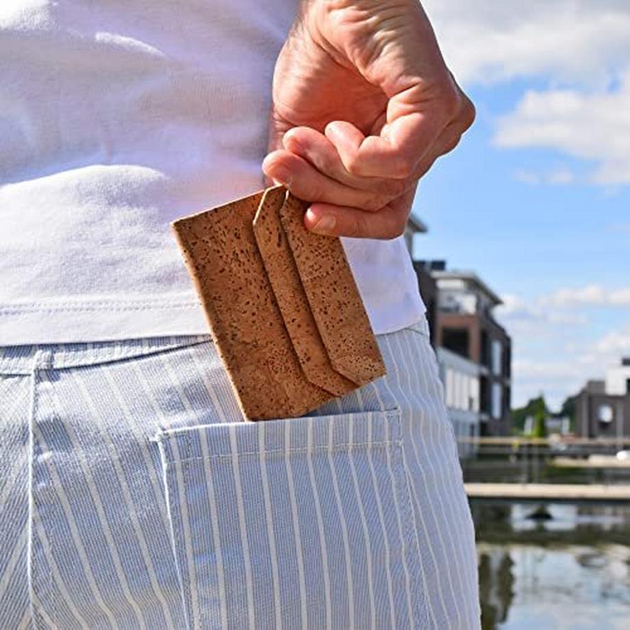 Only-bags.store Portefeuille léger en liège avec protection RFID  