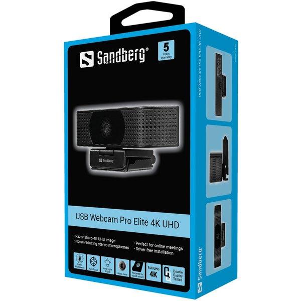 Sandberg  134-28 Webcam 8,3 MP 3840 x 2160 Pixel USB 2.0 Schwarz 