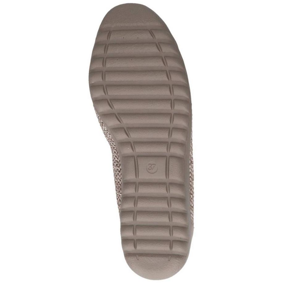 CAPRICE Ballerinas mit gewebtem Obermaterial und metallischem Zeh  