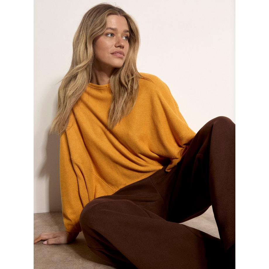 APRICOT Haut oversize en maille nid d’abeille  