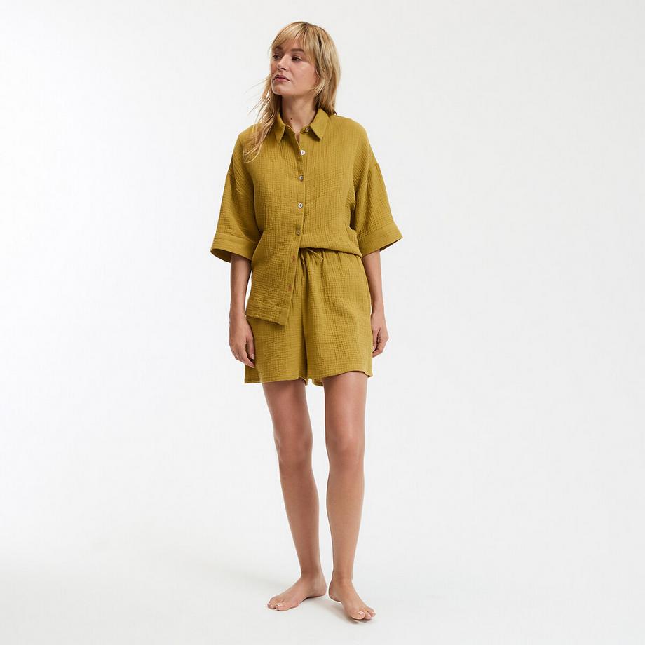 Pyjashorts aus Baumwollgaze