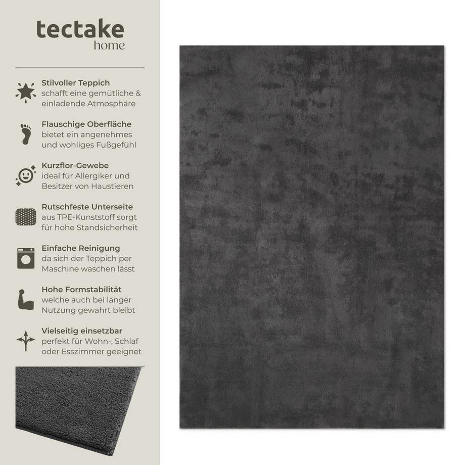 Tectake Tappeto a pelo corto Soft Zone  Diverse misure e colori  