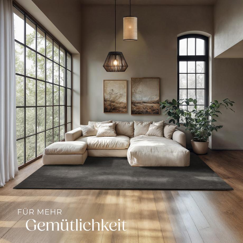 Tectake Tappeto a pelo corto Soft Zone  Diverse misure e colori  