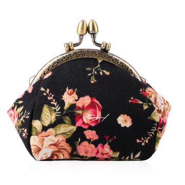 Floral Münzgeldbörse Münzgeldbörse Retro Tasche