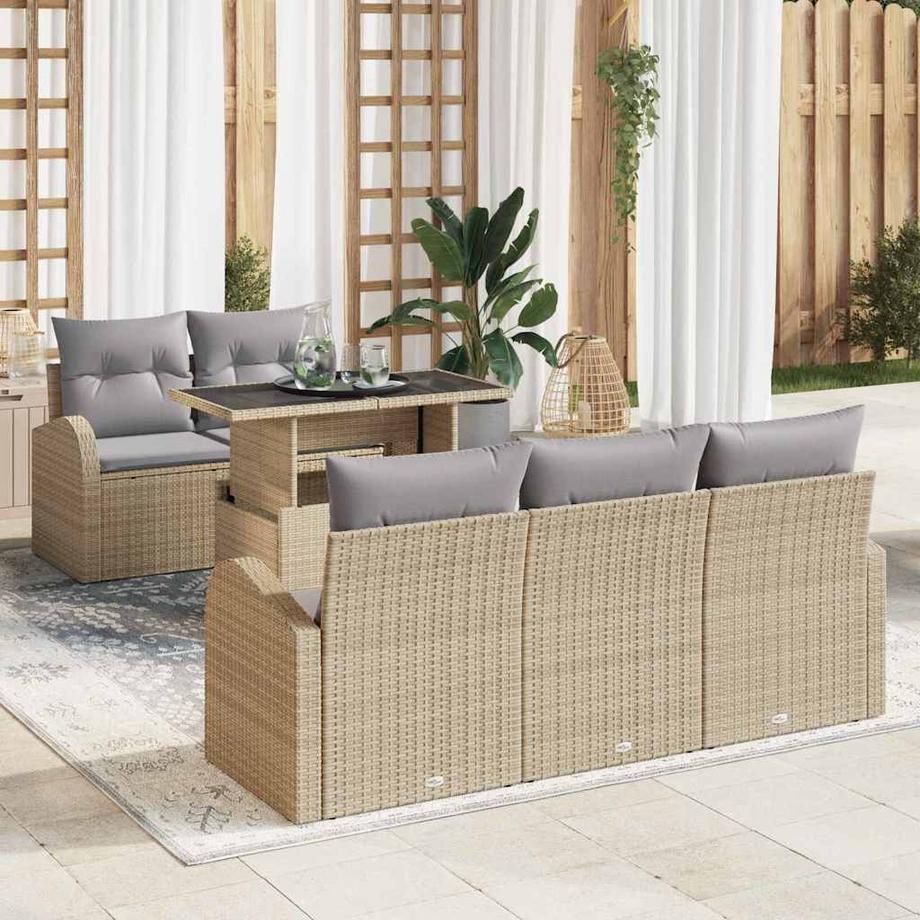 VidaXL Canapé de jardin poly rattan  