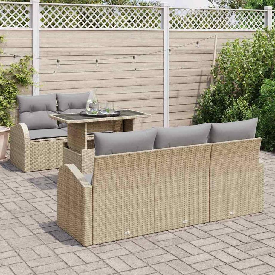 VidaXL Canapé de jardin poly rattan  