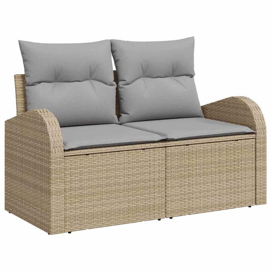 VidaXL Canapé de jardin poly rattan  
