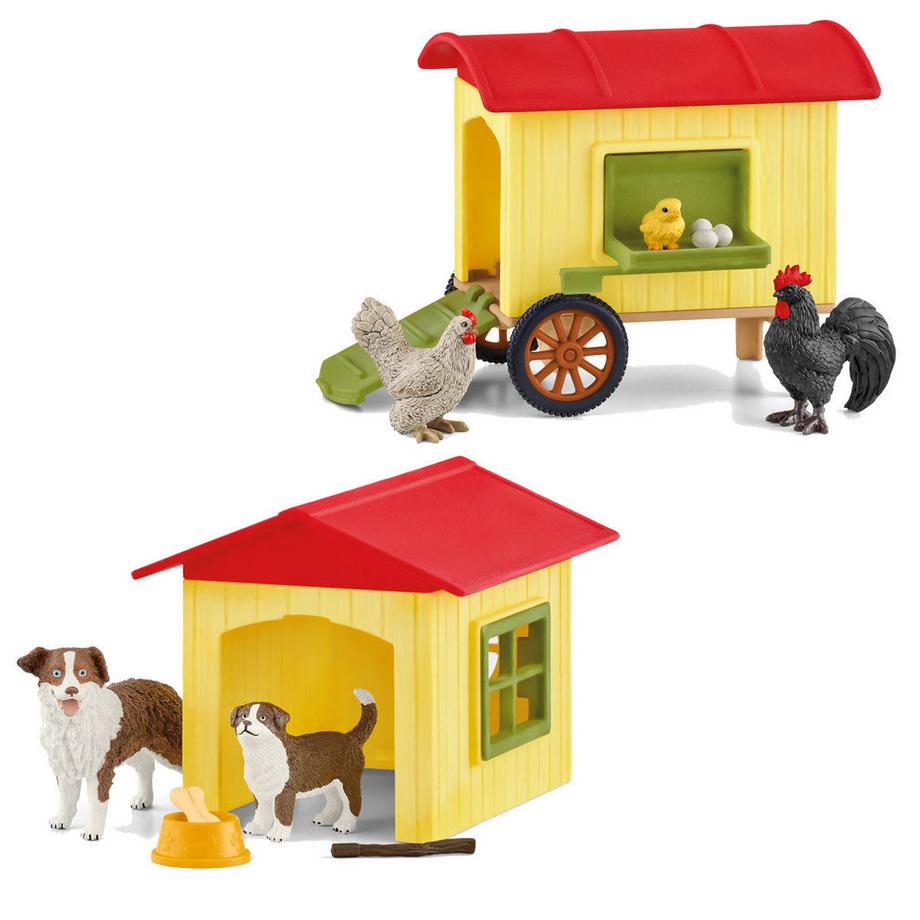 Schleich  Farm World Hühnerstall und Hundehütte 