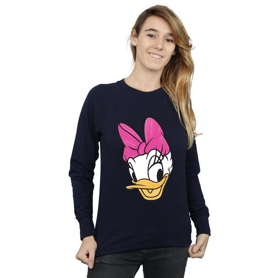 Disney Daisy Duck Face Sweatshirt  