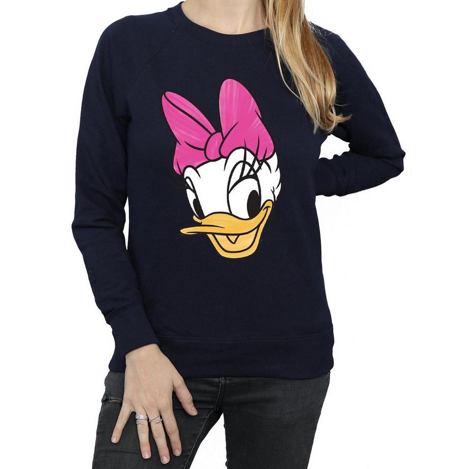 Disney Daisy Duck Face Sweatshirt  
