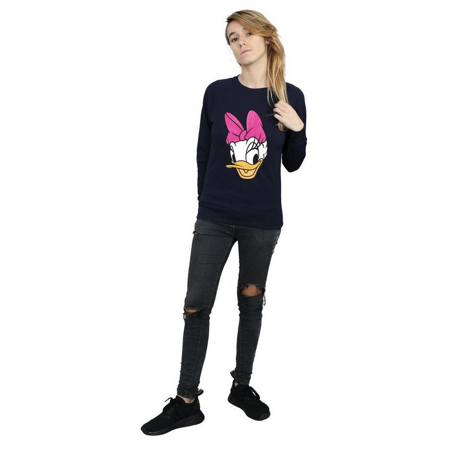Disney Daisy Duck Face Sweatshirt  