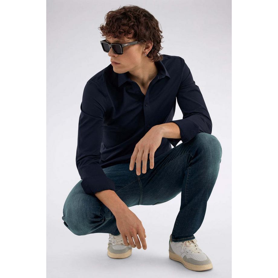 Gas Langarmhemd Slim Fit  