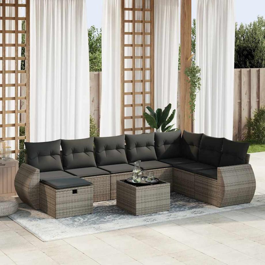 VidaXL Gartensofa set poly-rattan  