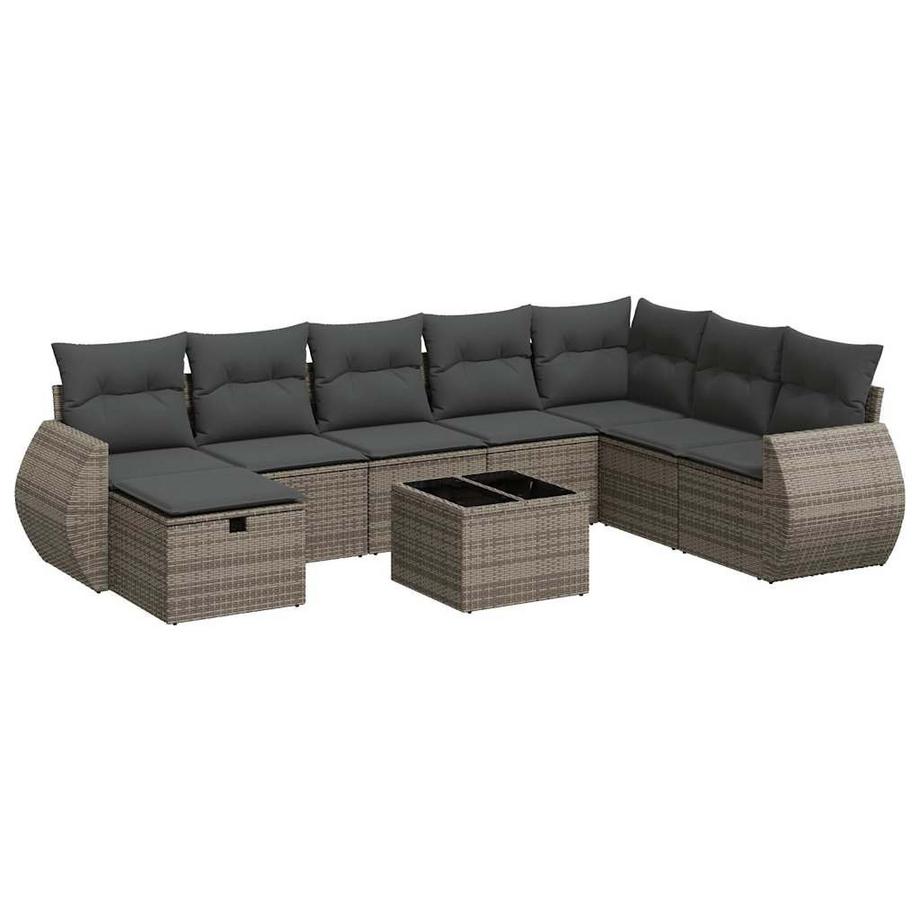 Gartensofa set poly-rattan