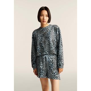 FREDDY Animal Print Cropped Sweatshirt  