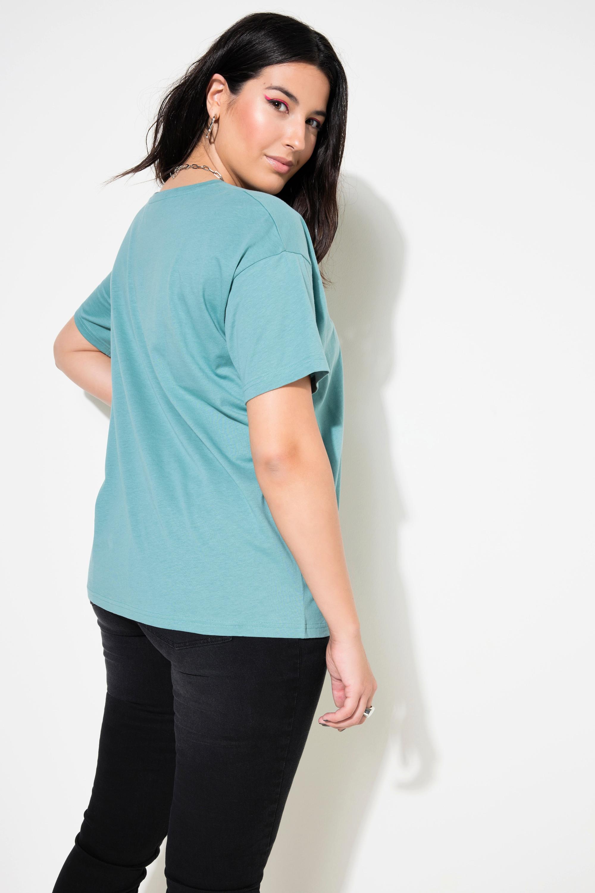 Studio Untold T-shirt oversized girocollo con ricamo palme  