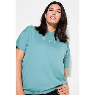 Studio Untold T-shirt oversized girocollo con ricamo palme  