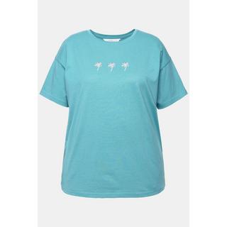 Studio Untold T-shirt oversized girocollo con ricamo palme  