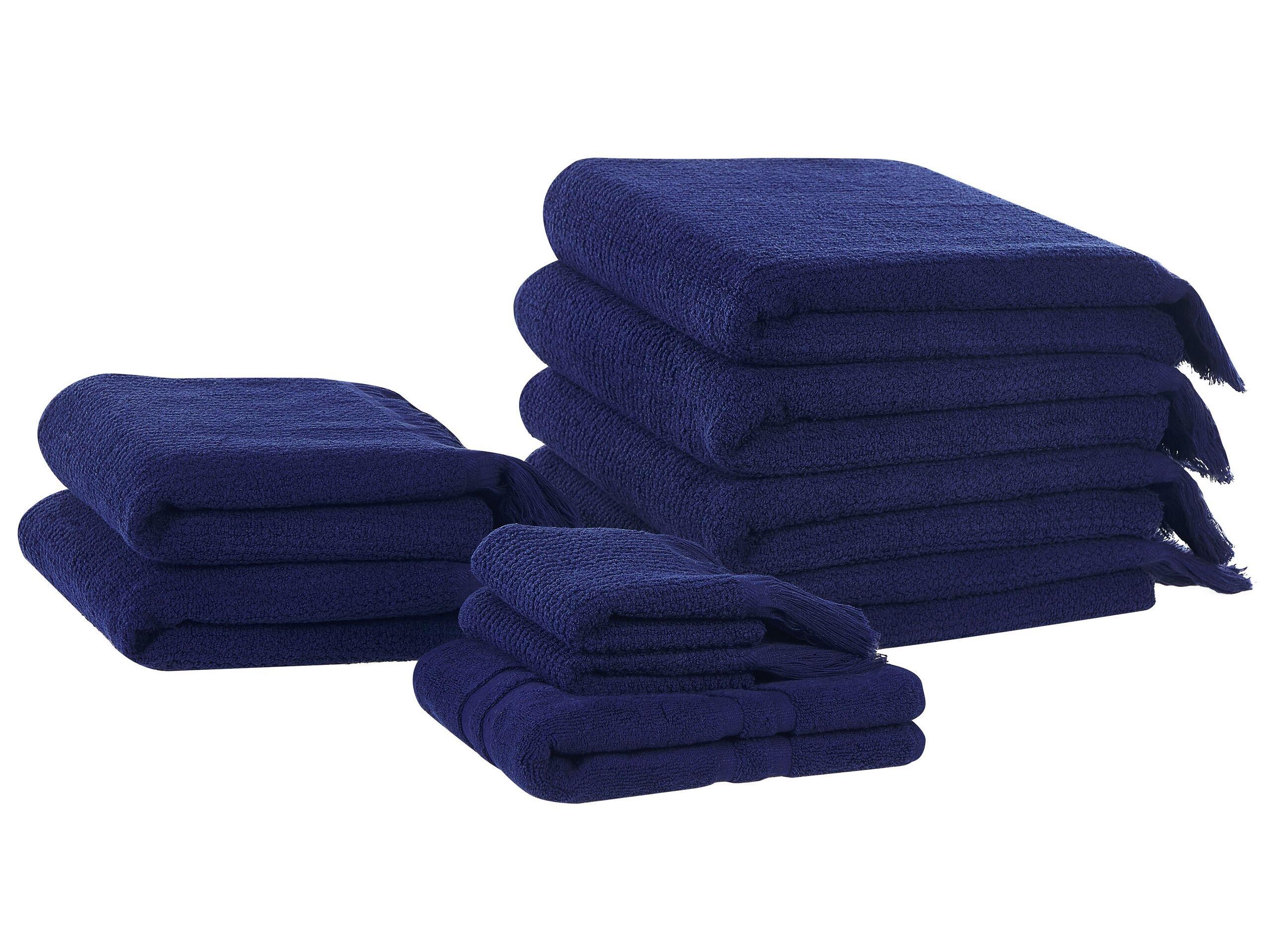 Beliani Lot de 9 serviettes en Coton ATIU  