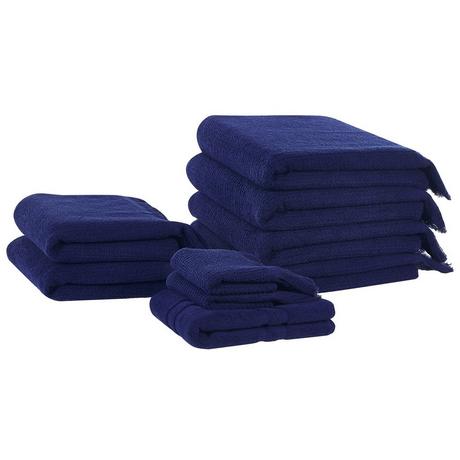 Beliani Set di 9 asciugamani en Cotone ATIU  