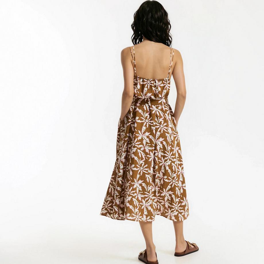 La Redoute Collections Abito midi con spalline sottili e stampa floreale  
