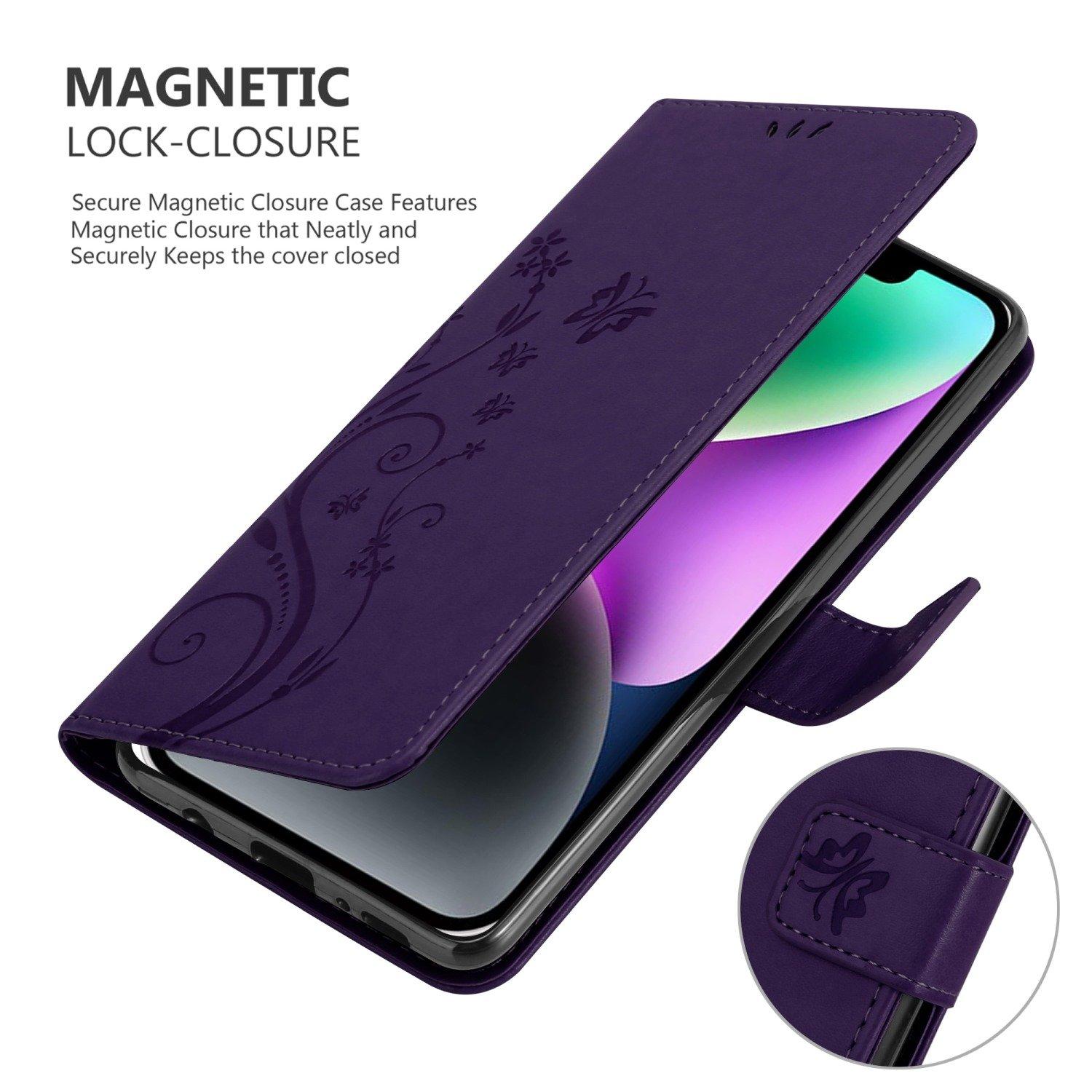 Cadorabo  Hülle für Apple iPhone 14 Blumen Design Magnetverschluss 