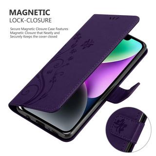 Cadorabo  Hülle für Apple iPhone 14 Blumen Design Magnetverschluss 