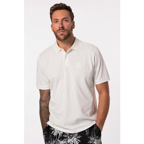 JP1880  Maglia polo in piqué con mezze maniche e applicazione sul petto, fino alla tg. 8XL 