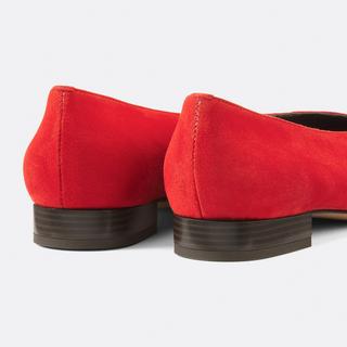 La Redoute Collections  Flache Lederballerinas mit spitzer Zehenkappe 