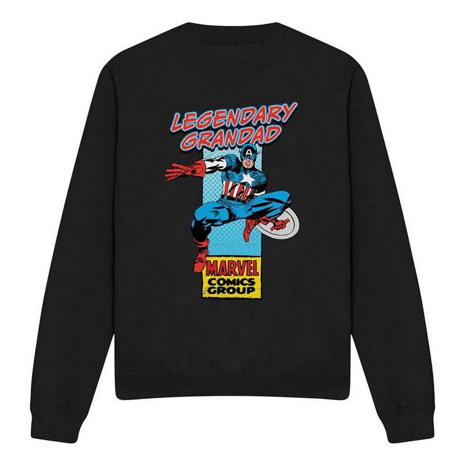 T-ShirtMotif Captain America Motiftyle Rectangle D'angle Legendary Grandad