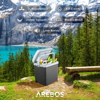 Arebos  Cool box 25L auto termoelettrico frigorifero 12V 230V 