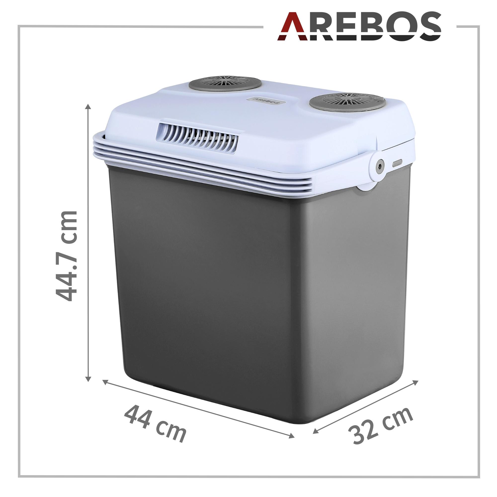 Arebos  Glacière de voiture 25L Glacière thermoélectrique 12V 230V Réfrigérateur 