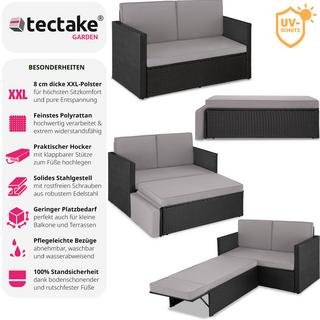 Tectake Canapé de jardin CORFOU modulable  