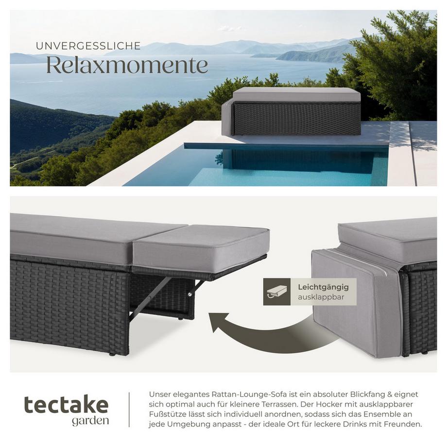 Tectake Divano lounge in rattan  Corfù 2 posti  