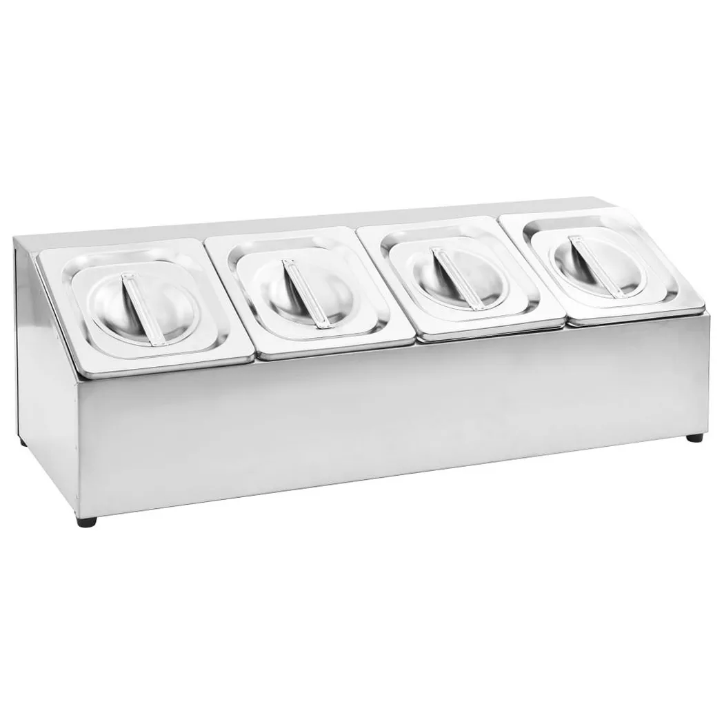 VidaXL - Gastronormbehälter stahl, One Size, Silber