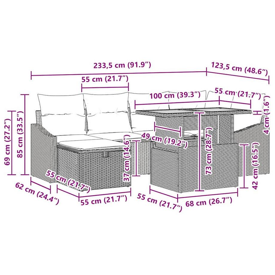 VidaXL Canapé de jardin bois d'acacia massif  