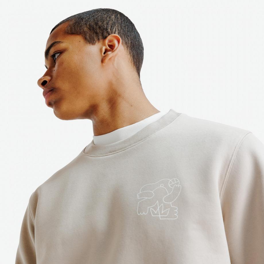 DECATHLON  Sweatshirt Rundhals Relaxed Fit Unisex, Elementals, 