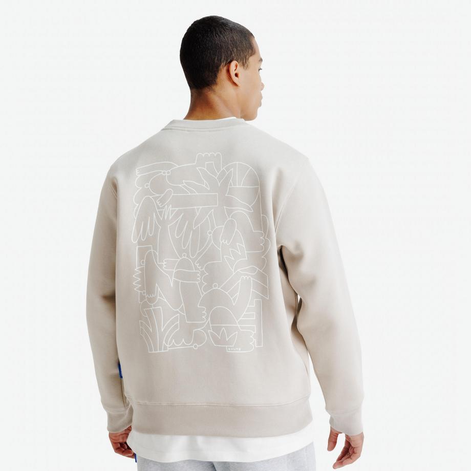 DECATHLON  Sweatshirt Rundhals Relaxed Fit Unisex, Elementals, 