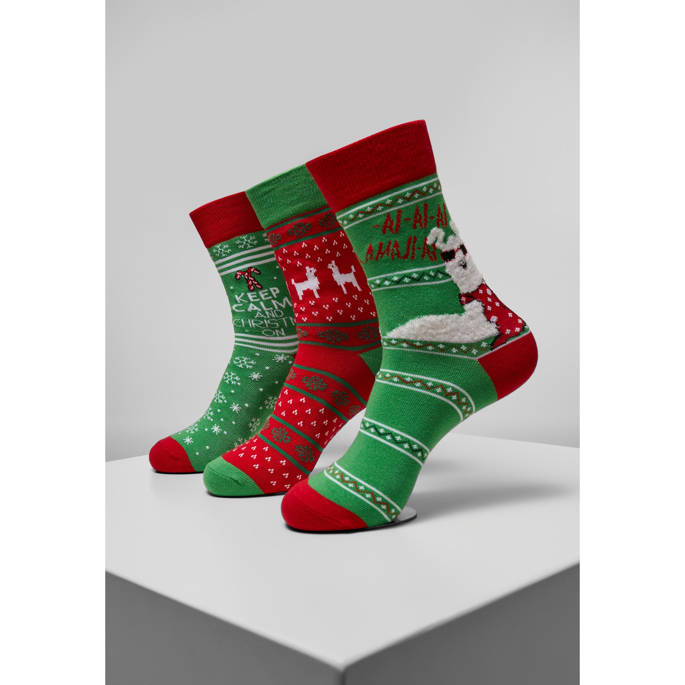 URBAN CLASSICS  calzini christmas lama (3pcs) 