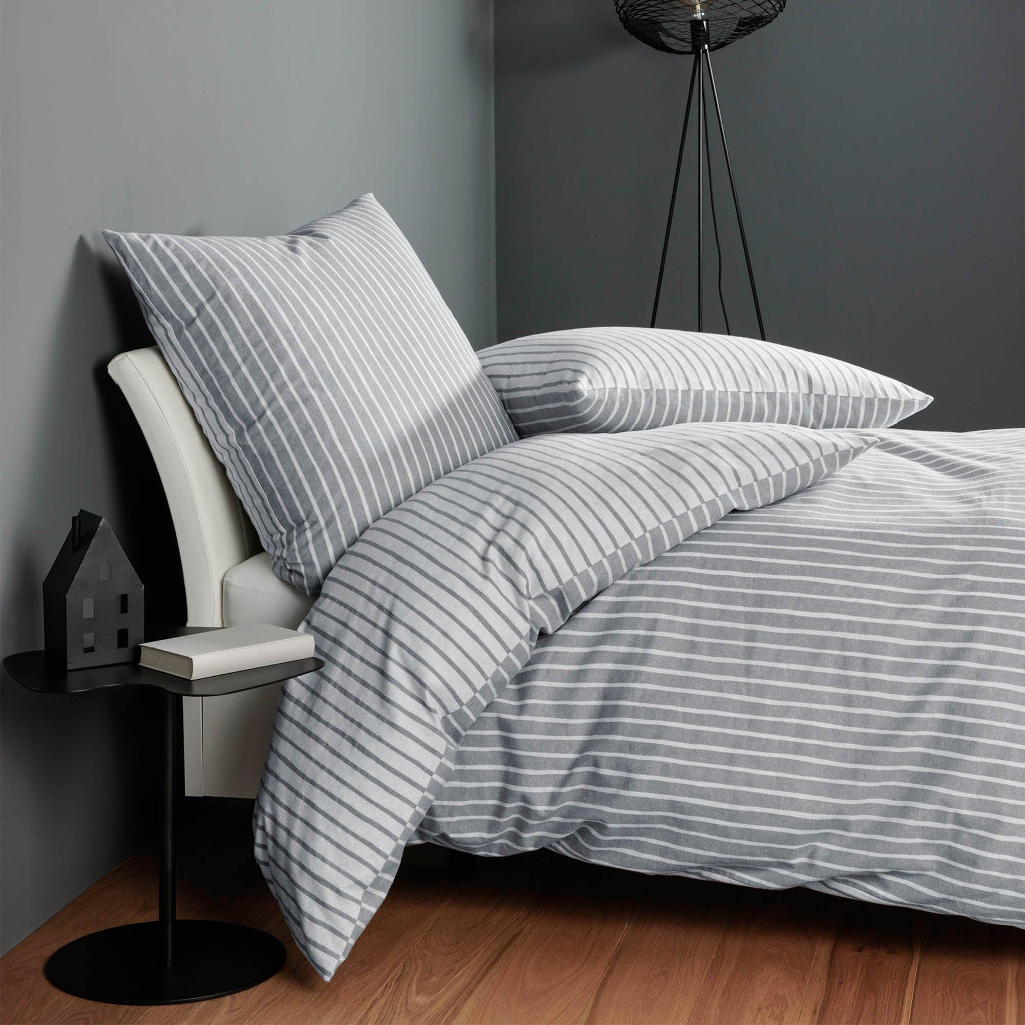 Janine Davos Linge de lit réversible en flanelle  